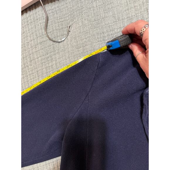 Ralph Lauren Cardigan Sweater Blazer Women XL Navy Blue Nautical Knit Button - Picture 8 of 8